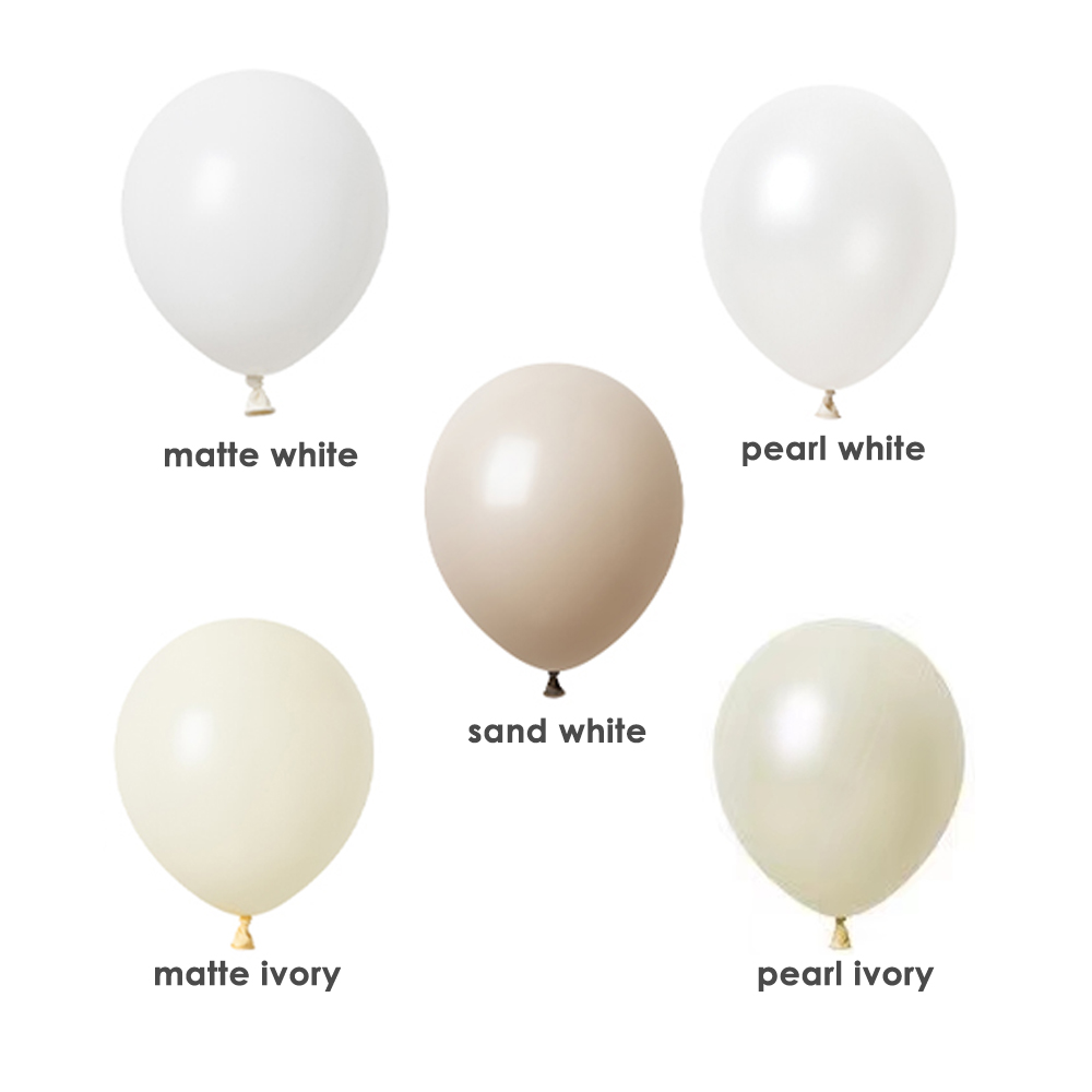 latex white balloons