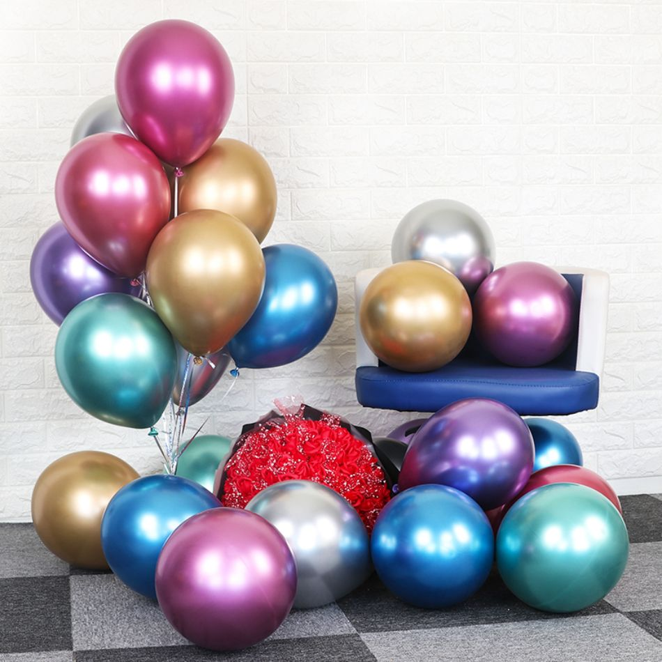 10 inch Chrome Rose Gold Balloons