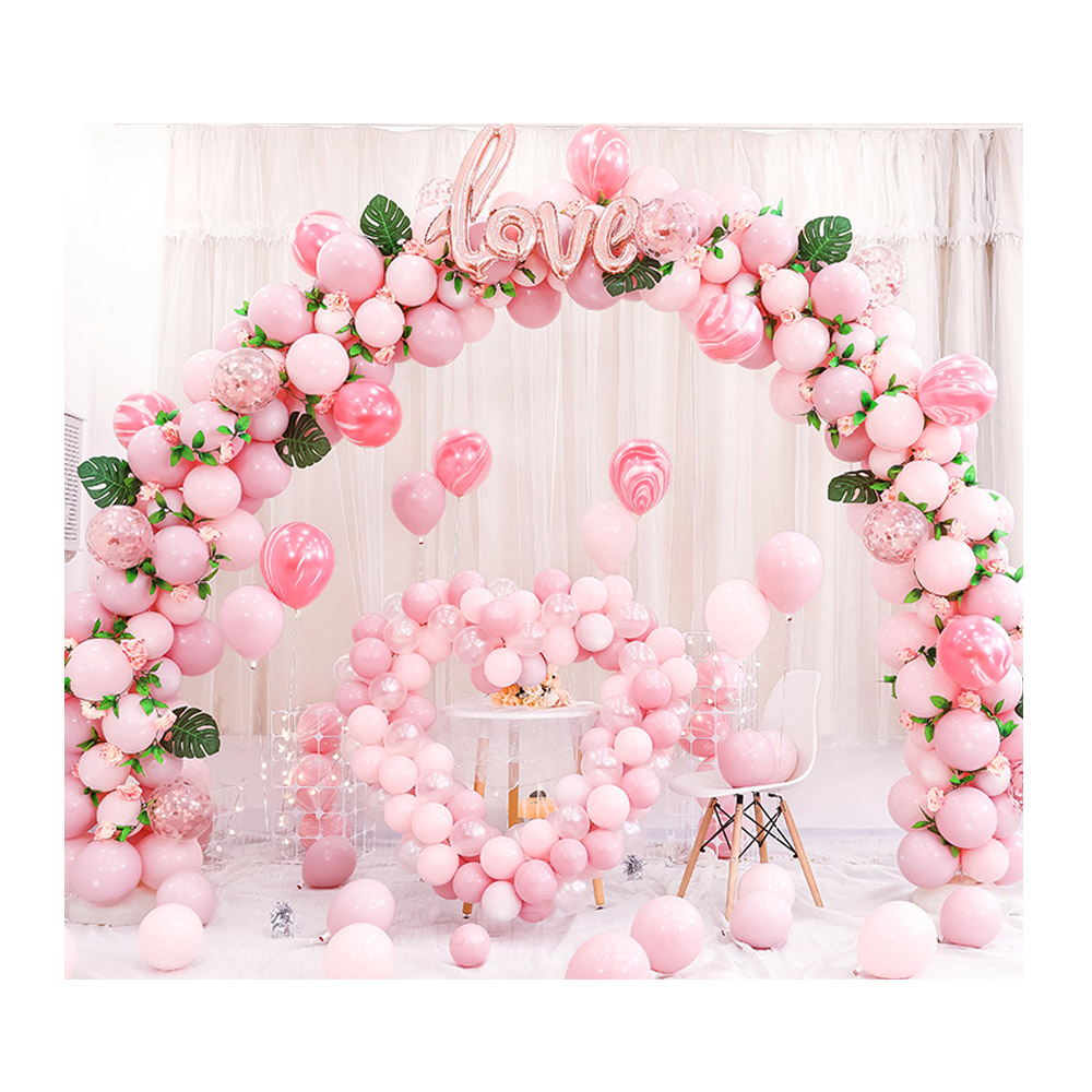 pink balloon arch