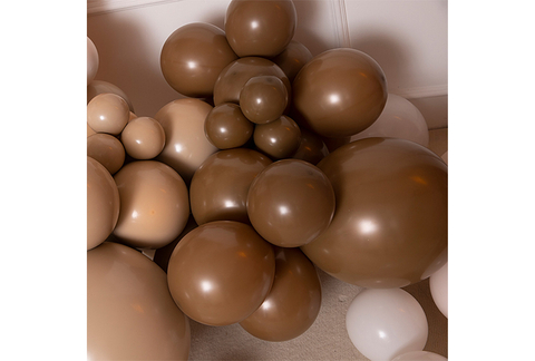 Retro brown blush balloon garland