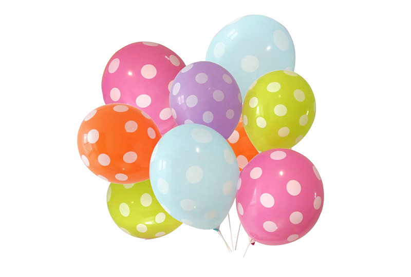 Polka Dot Print Latex Balloon