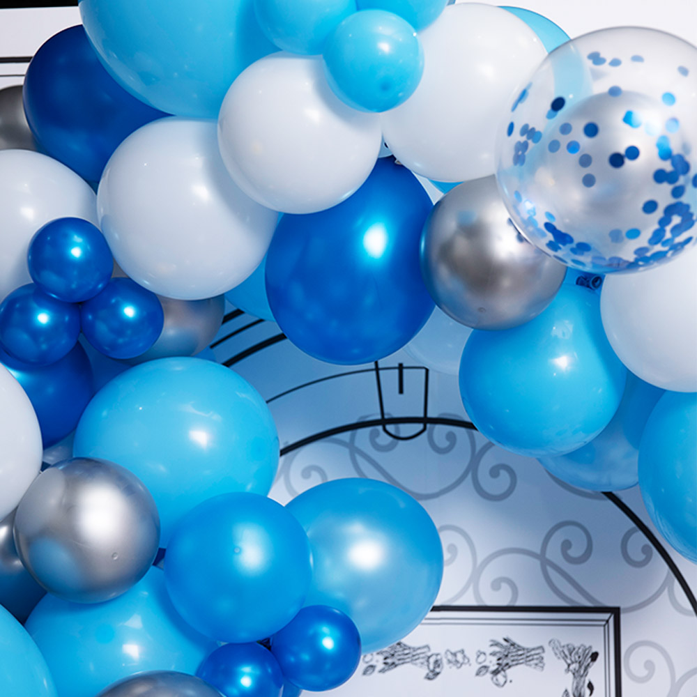 blue balloon garland set