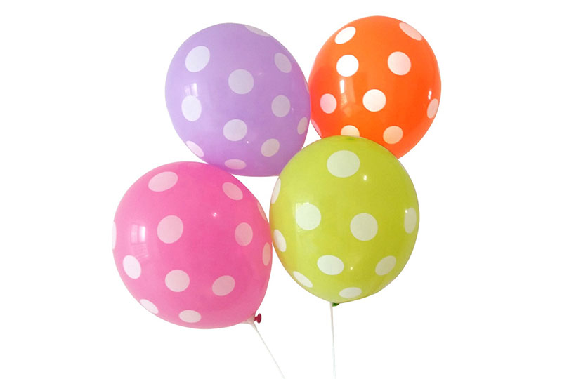 Polka Dot Print Latex Balloon