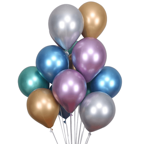 Inflatable Helium Latex Chrome Metallic Color 12 inch 3.2g Party Decoration Chrome Balloons