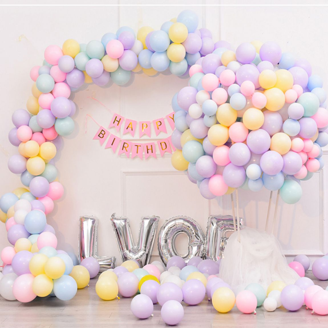 Macaron Pastel Pink Balloons