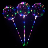 Party Decoration Bubble Ballon PVC Clear Transparent Round Led Light Bobo Balloon