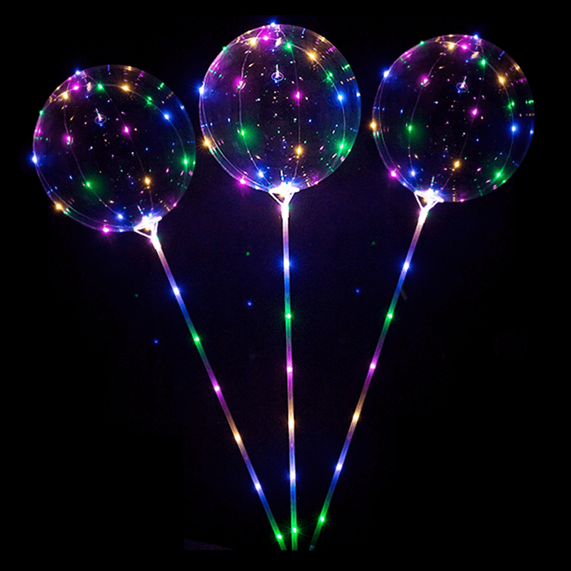 Party Decoration Bubble Ballon PVC Clear Transparent Round Led Light Bobo Balloon